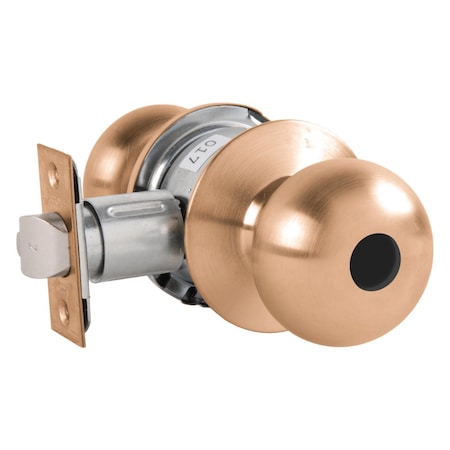 Arrow Lock Grade 2 Turn-Pushbutton Entrance Cylindrical Lock, Tudor Knob, Conventional Less Cylinder, Satin Bro MK11-TA-10-LC